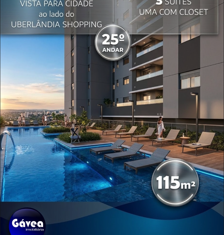 Apartamento no Grand Verse Garden ao lado do Uberlândia Shopping – 25ºandar